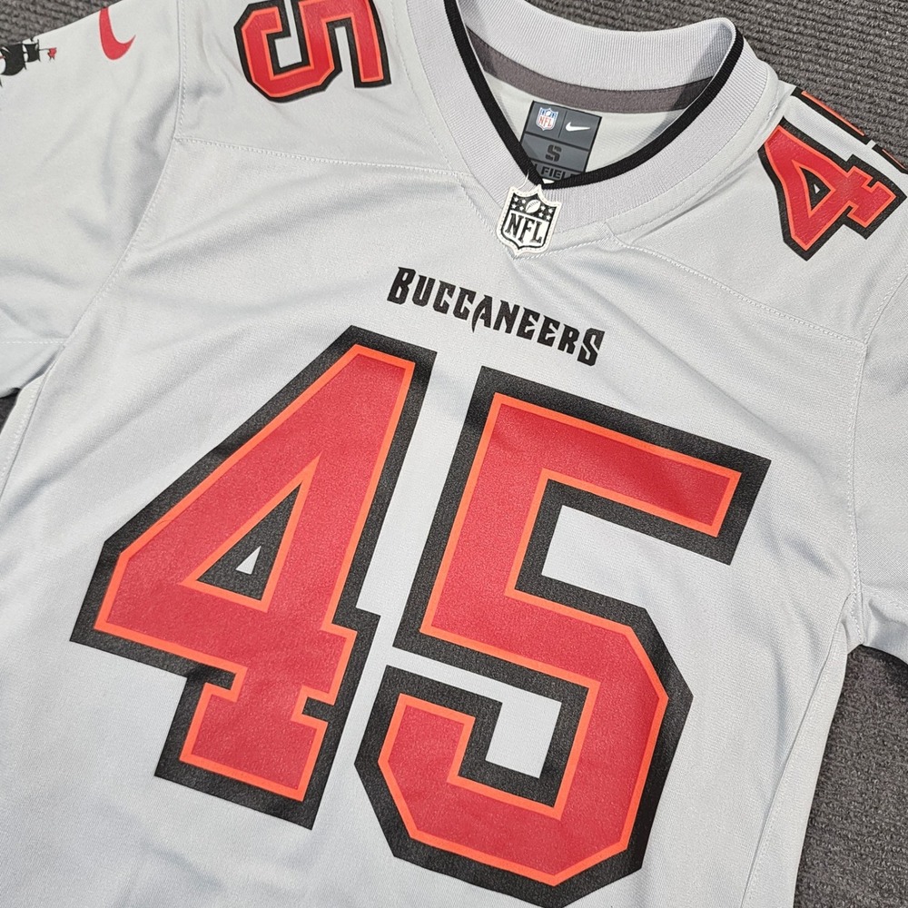 Nike Tampa Bay Buccaneers #45 Devin White‎ Jersey Youth Small Gray NFL On Field - Picture 3 of 10